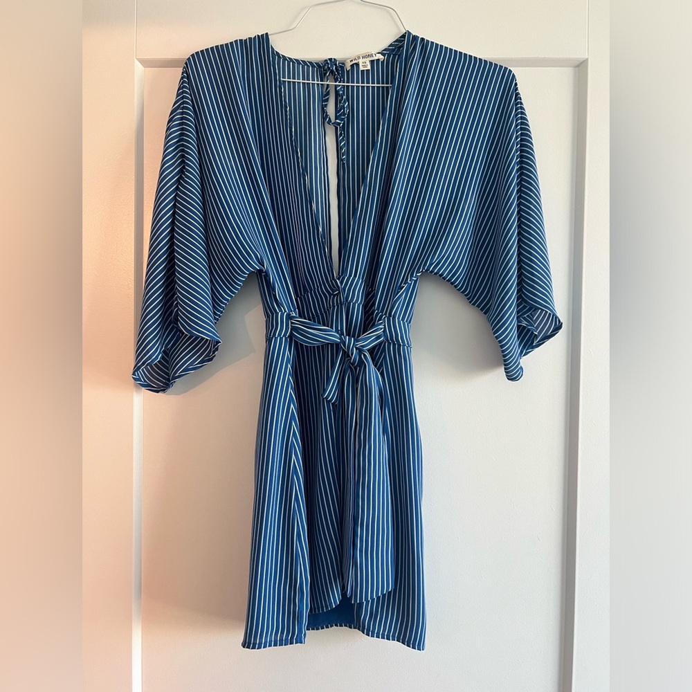 Blue and white dress!